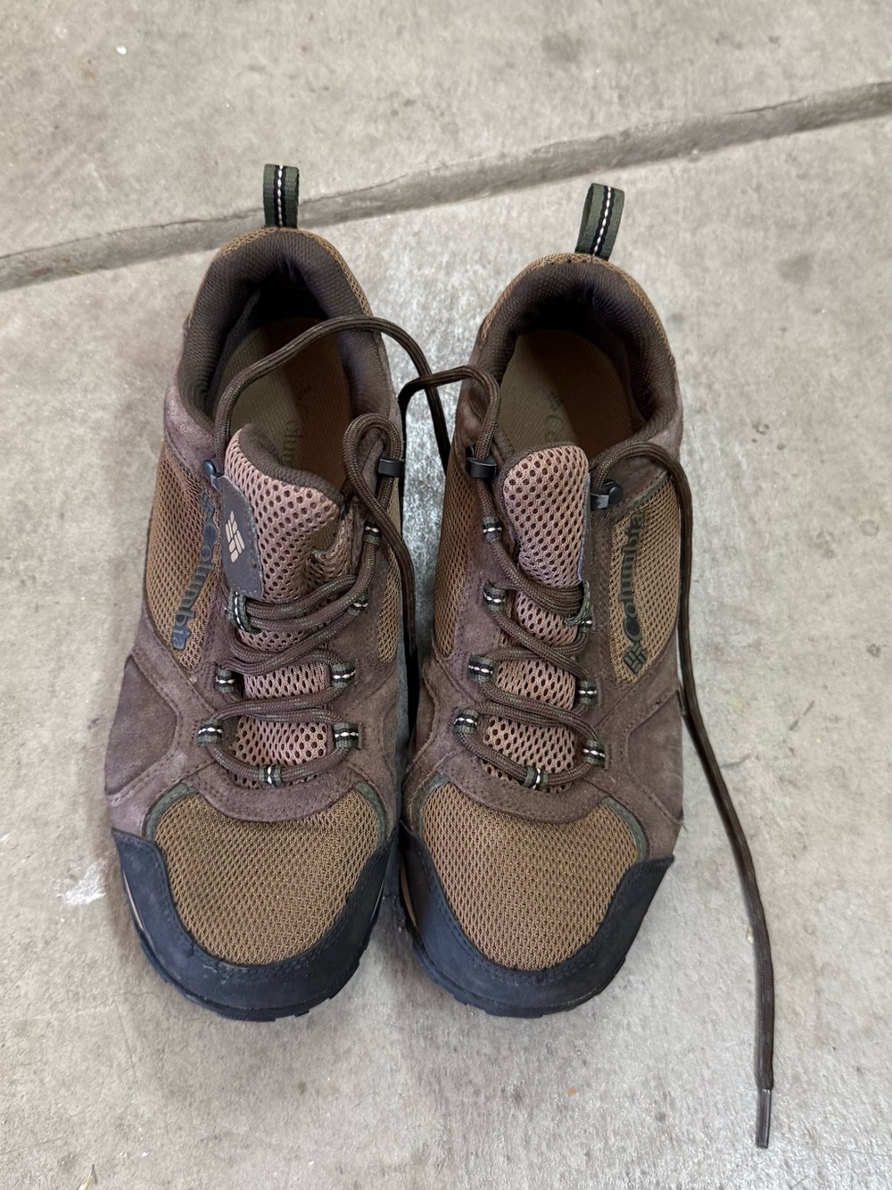 Columbia Men's Brown Mesh Suede Trail Sneakers